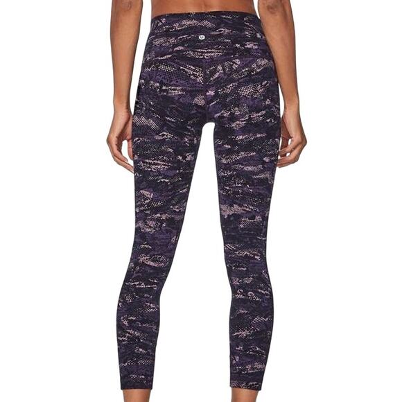 Lululemon Align Pant II 25" Rip Wave Purple Thunder Black Women's Size 4 EUC - Picture 4 of 8